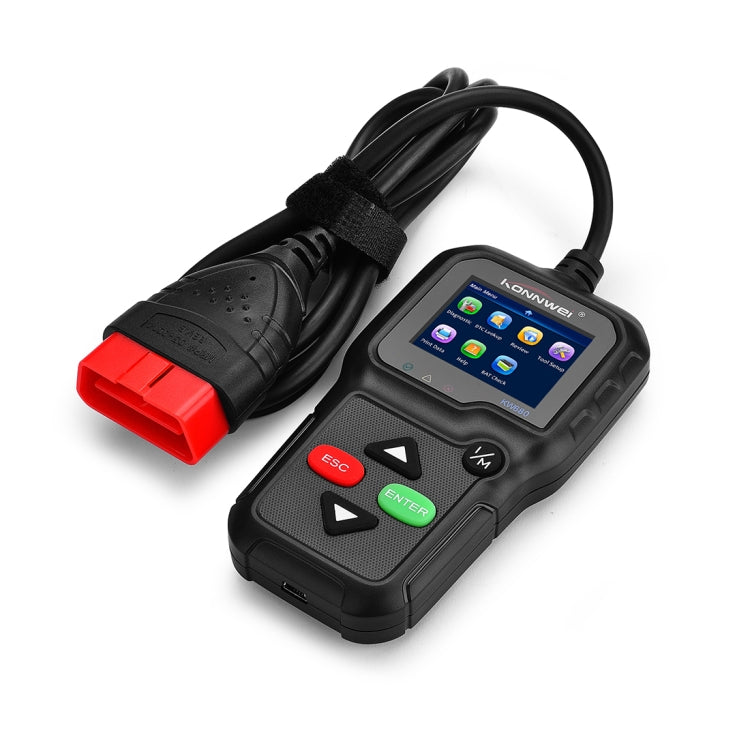 KONNWEI KW680 Mini OBDII Car Auto Diagnostic Scan Tools Auto Scan Adapter Scan Tool (Can Detect Battery and Voltage, Only Detect 12V Gasoline Car)(Black) by KONNWEI