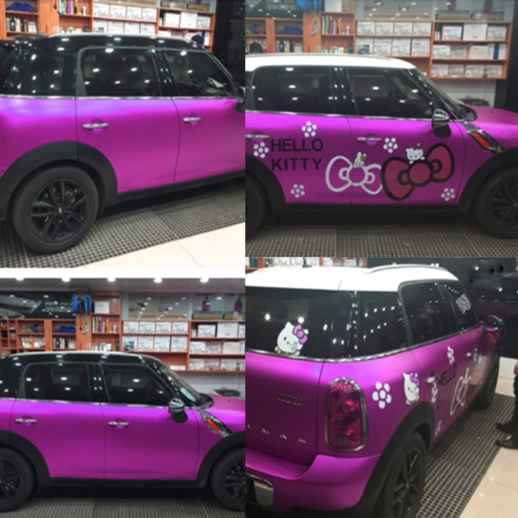1.52m × 0.5m Electroplating Car Auto Body Decals Sticker Self-Adhesive Side Truck Vinyl Graphics(Magenta) by buy2fix