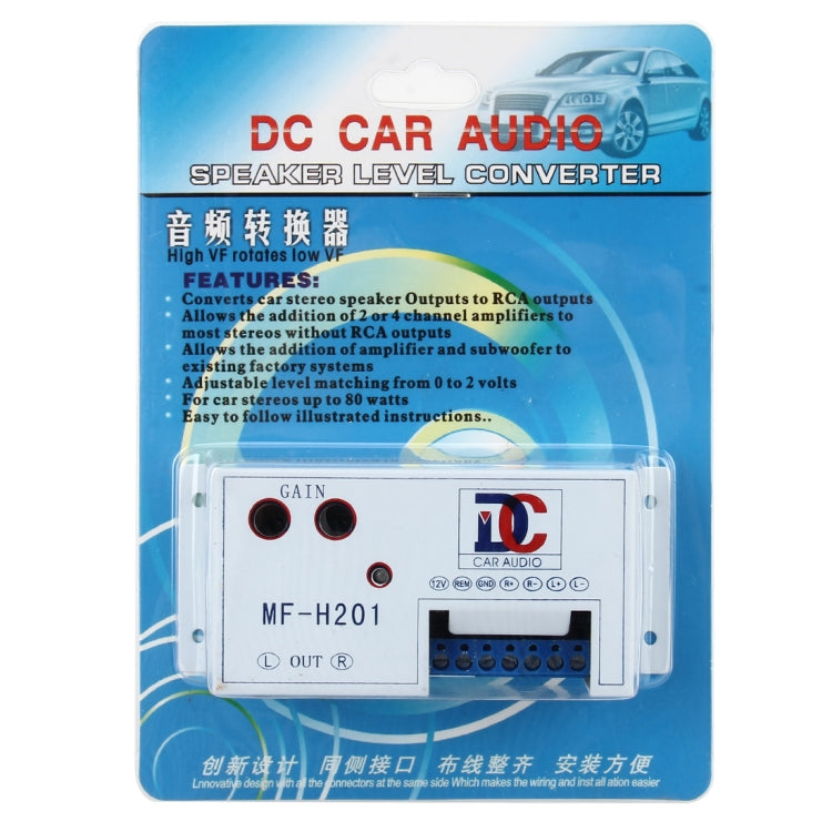 Car Audio Speaker Level Converter High VF Rotates Low VF Auto Car High to Low Impedance Converter Adapter Speaker to RCA Line by buy2fix