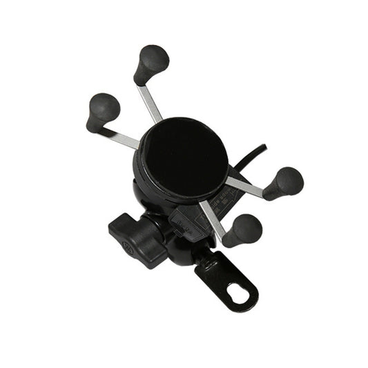 Universal 12V Motorcycle USB Phone Charger with Holder, Suitable for 3.5-6.5 inch Smartphones by buy2fix