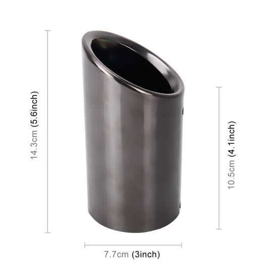 2 PCS Car Styling Stainless Steel Exhaust Tail Muffler Tip Pipe for VW Volkswagen 1.8T/2T Swept Volume, Audi A1/A3/A4L/Q3/Q5(Black) by buy2fix
