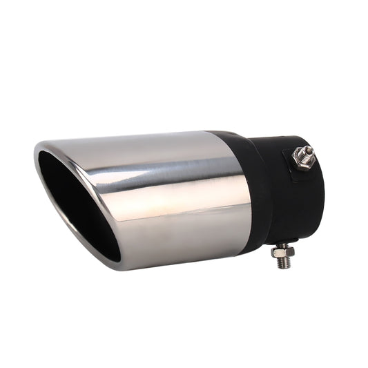Universal Car Styling Stainless Steel Straight Bolt-on Exhaust Tail Muffler Tip Pipe with Mesh(Black) by buy2fix
