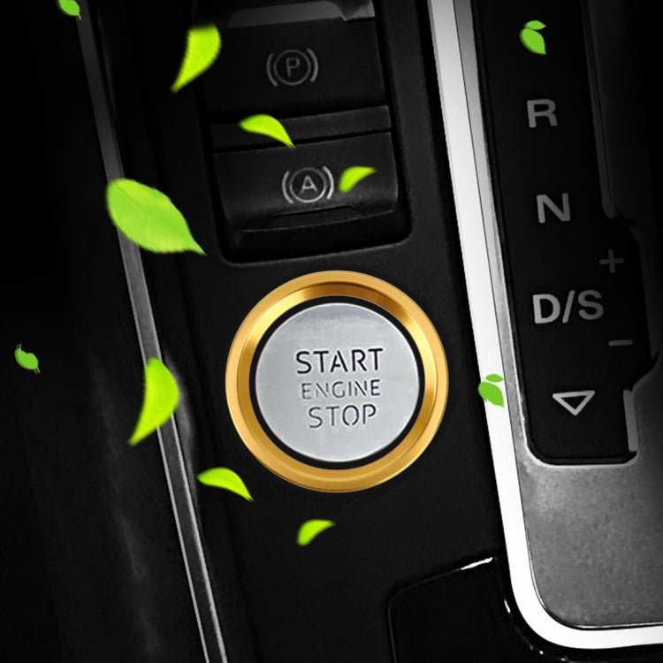 Car Engine Start Key Push Button Ring Trim Aluminum Alloy Sticker Decoration for Audi(Gold) by buy2fix