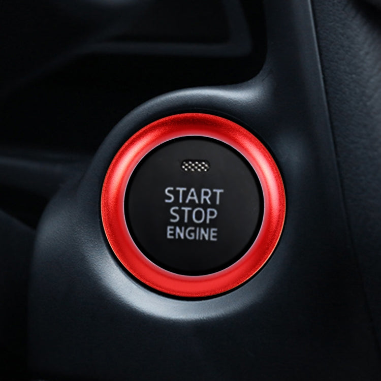 Car Engine Start Key Push Button Ring Trim Aluminum Alloy Sticker Decoration for Mazda CX4 / CX5 / Axela / ATENZA(Red) by buy2fix