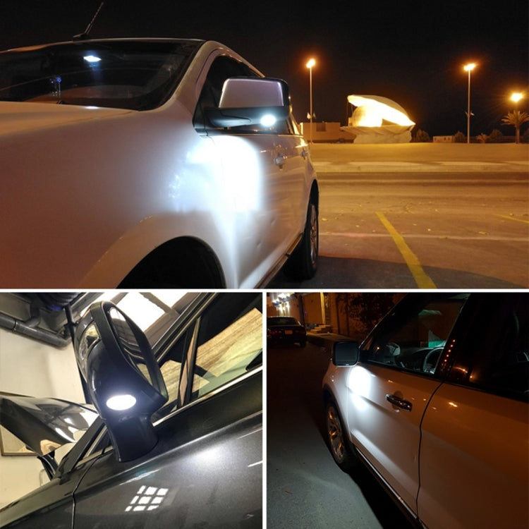 2 PCS DC 12V 2W 6000K 120LM 18-LED Side Rear View Mirror Puddle Lights Lamp for Ford 2013-2017 Explorer/2015-2017 Taurus/2015-2017 Edge/2015-2017 Mondeo by buy2fix