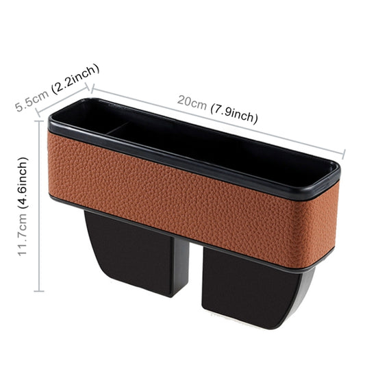Universal Car Multi-functional Console Side Pocket Seat Gap Side Storage Box (Brown) by buy2fix