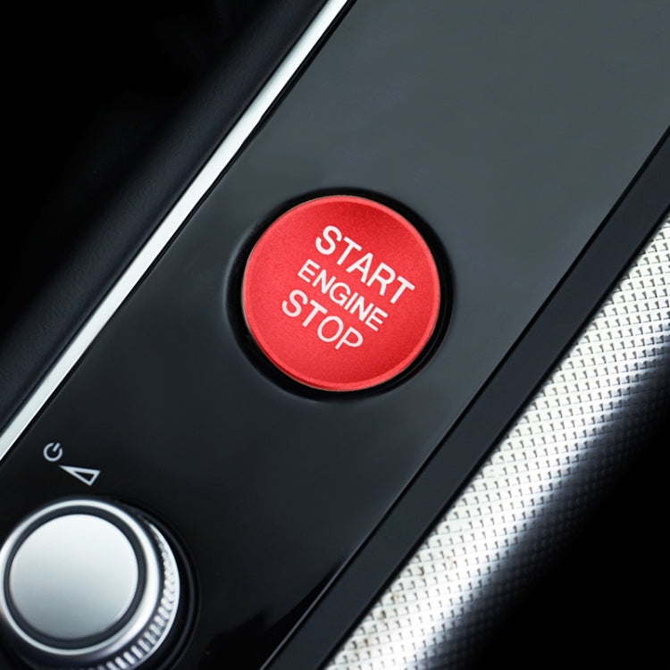 Car Engine Start Key Push Button Cover Trim Aluminum Alloy Sticker Decoration for Audi(Red) by buy2fix