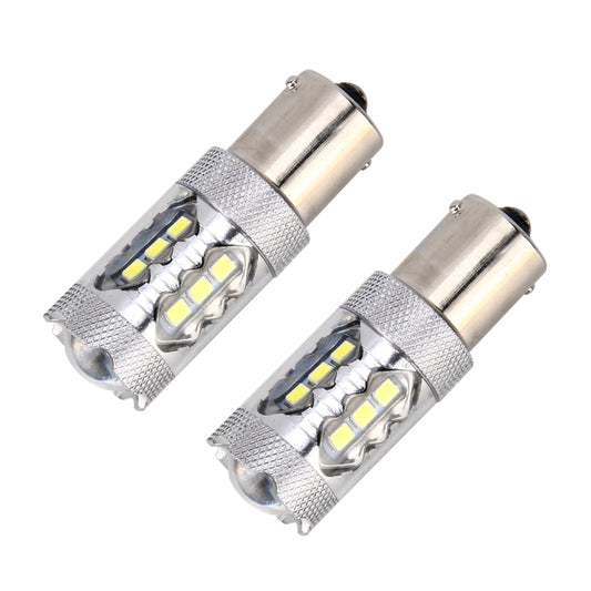 2 PCS 1156 / BA15S 5W 250LM 6000K Car Auto Turn Light Reversing Lights 16LEDs SMD-2835 Lamps, DC 12V(White Light) by buy2fix