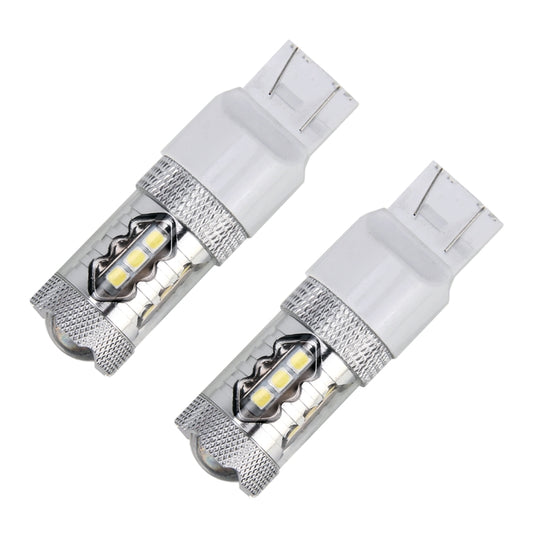 2 PCS T20 / 7443 5W 250LM 6000K Car Auto Brake Lights 16LEDs SMD-2835 Lamps, DC 12V(White Light) by buy2fix