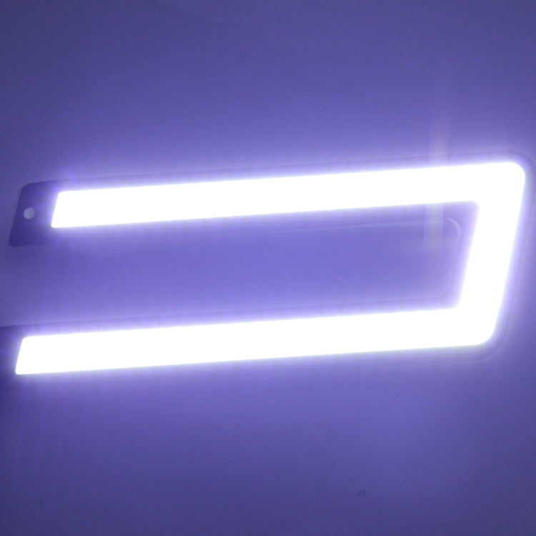 2 PCS DC 12V 10W 800LM 5500K COB Car DRL Daytime Running Lights Lamp,Cable Length:50cm(White Light) by buy2fix