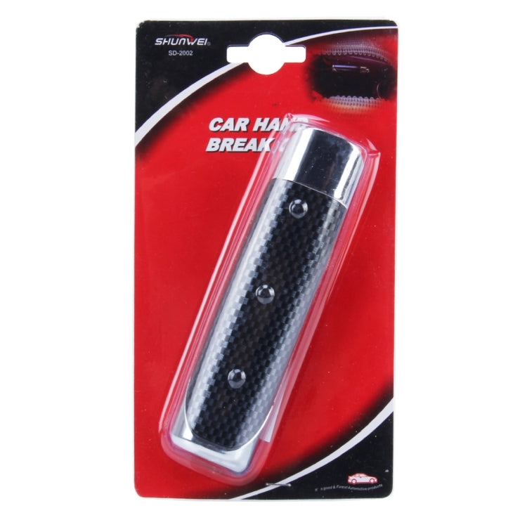 SHUNWEI SD-2002 Car Auto Universal Carbon Fiber Plastic Anti Slip Parking Hand Brake Cover Case Sleeve Black with Sticker Strip(Black) by SHUNWEI