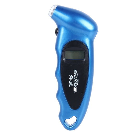 SHUNWEI SD-2802 Digital Tire Pressure Gauge 150 PSI 4 Settings for Car Truck Bicycle with Backlit LCD and Non-Slip Grip(Blue) by SHUNWEI