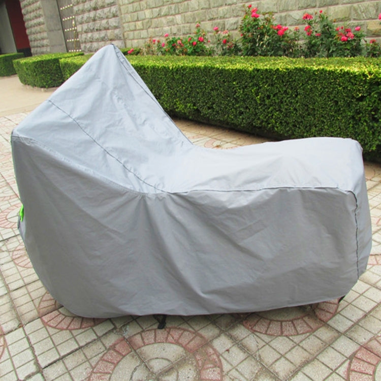 Outdoor Universal Anti-Dust Sunscreen Waterproof Electric Bike And Bike Aluminum Film Flocking Cover with Warning Strips, Fits Bike up to 1.7m(67 inch) in Length, L Size: 183x89x122cm by buy2fix