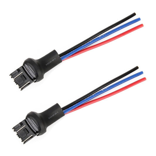 1 Pair T20 / 7443 Bulb Holder Base Male Socket with Wire by buy2fix