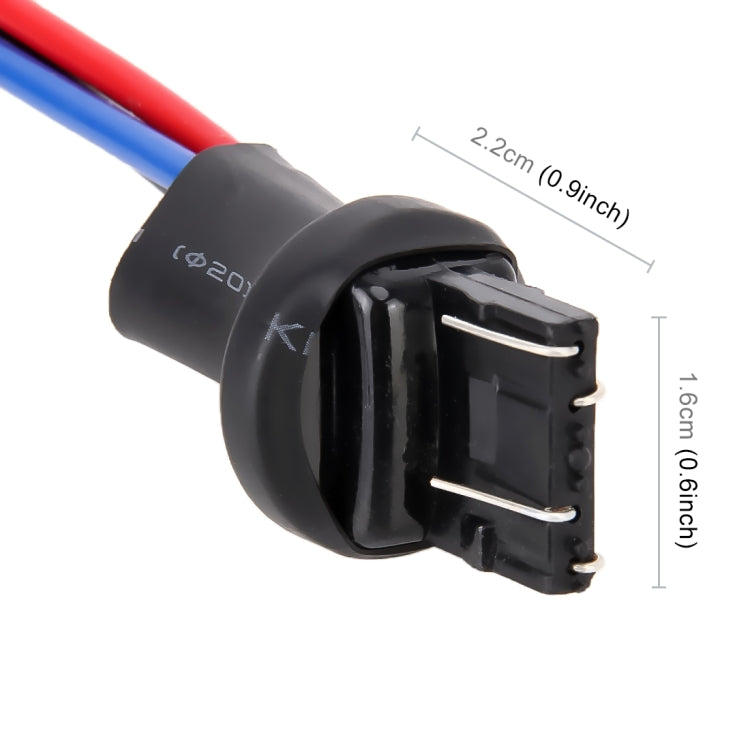 1 Pair T20 / 7443 Bulb Holder Base Male Socket with Wire by buy2fix