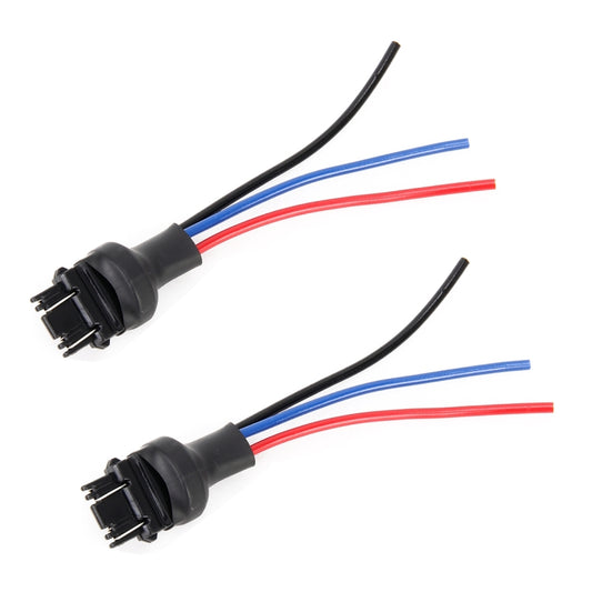 1 Pair T25 / 3157 Bulb Holder Base Male Socket with Wire by buy2fix