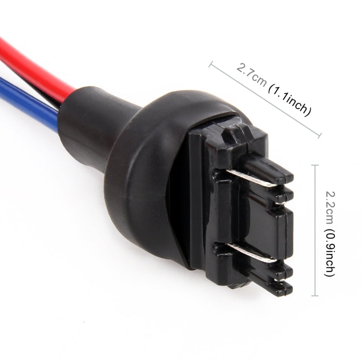 1 Pair T25 / 3157 Bulb Holder Base Male Socket with Wire by buy2fix