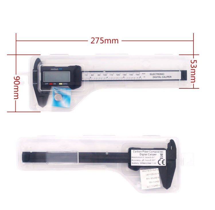 LCD Digital Vernier Caliper/Micrometer, Measure Range: 150 mm (6 inch)(Black) by buy2fix