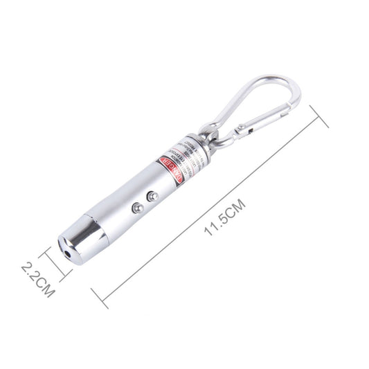 2 PCS Portable Colorful Metal Shell Mini LED Flashlight Torch Light Laser Light Keychain Outdoor for Hiking Climbing Money Detecting(Silver) by buy2fix