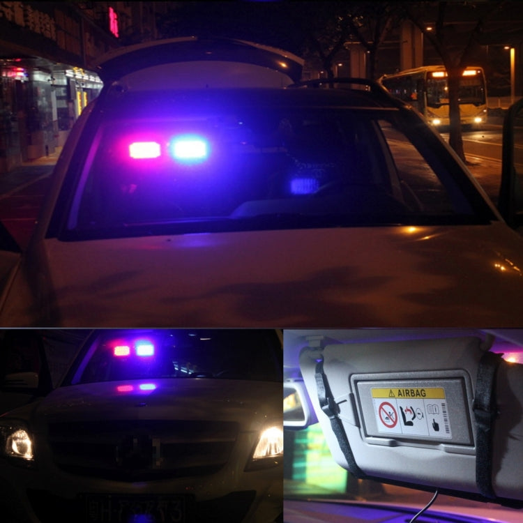 High qulaity DC 12V,9W LED Waterproof Car Sunshade Yellow Light + White Light Warning Lights Strobe Emergency Lights Flashing Light with 12 Kinds Flash Patterns by buy2fix