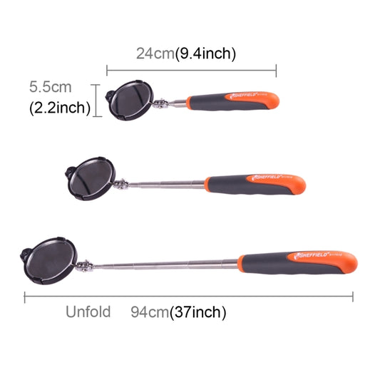 Retractable Vehicle Car Chassis Telescoping Inspection Mirror with 1 PCS 5mm LED Light, Mirror Diameter: 55mm, Max Expanding Length: 940mm by buy2fix