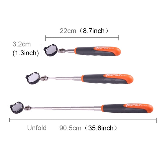 Retractable Vehicle Car Chassis Telescoping Inspection Mirror with 1 PCS 3mm LED Light, Mirror Diameter: 32mm, Max Expanding Length: 905mm by buy2fix