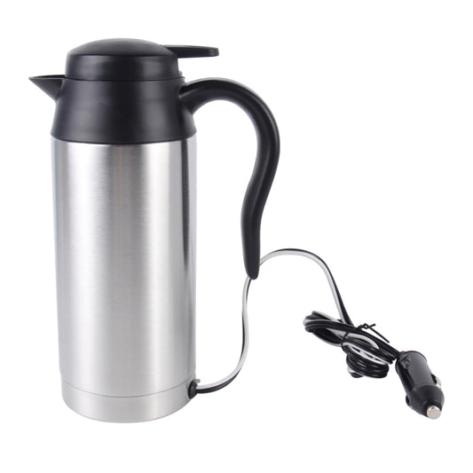HJ-18A Stainless Steel Electric Mug 750ml DC 12V Car Electric Kettle Heated Mug Car Coffee Cup With Charger Cigarette Lighter Heating Cup Kettle Insulated Water Heater Mug by buy2fix
