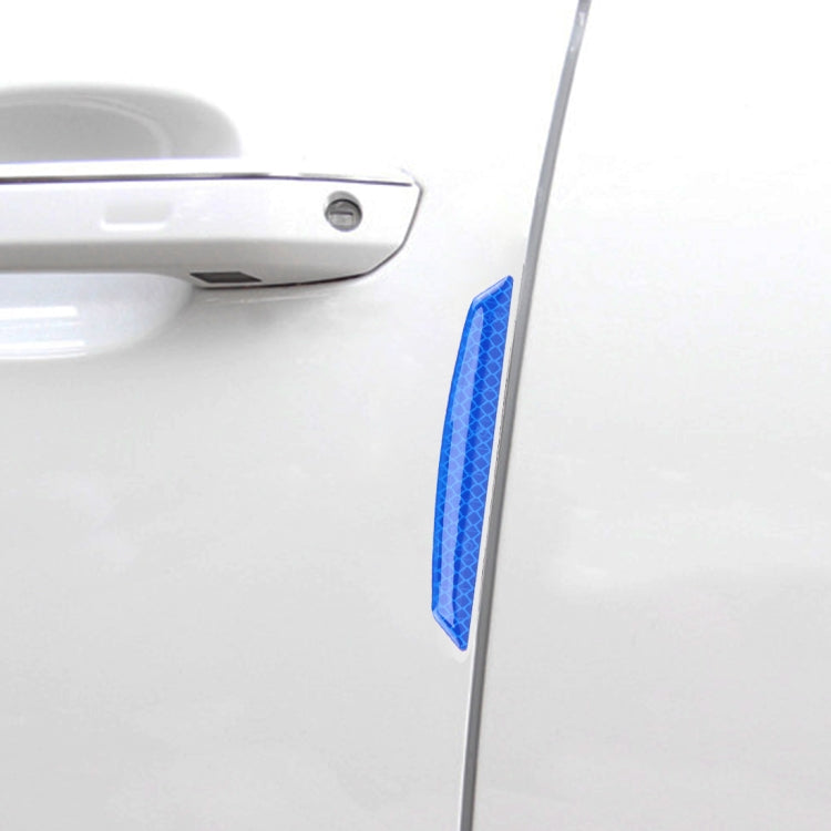 4 PCS Universal Car Door Anti-collision Strip Protection Guards Trims Stickers (Blue) by buy2fix