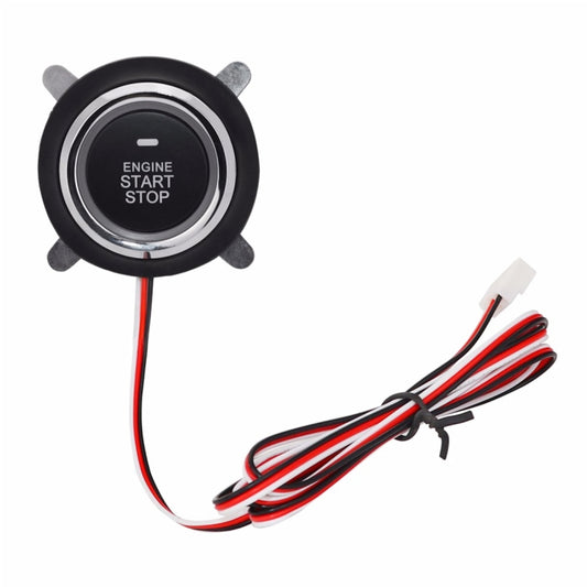 Smart Car Switch Car Engine Start Stop Switch Car Push Start Switch, with RFID Alarm System, Blue Light by buy2fix