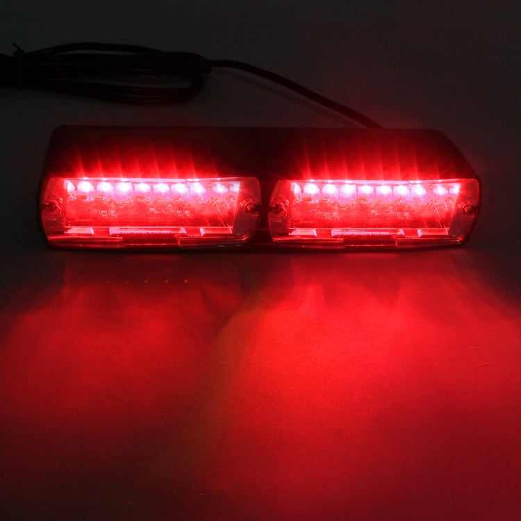 DC 12V 4.2W 16LEDs Crystal Lamp Beads Car Windshield Warning Lamp 18 Flash Patterns(Adjustable) by buy2fix