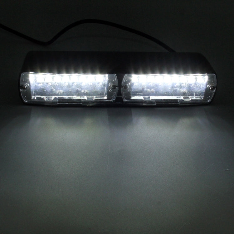 DC 12V 4.2W 16LEDs Crystal Lamp Beads Car Windshield Warning Lamp 18 Flash Patterns(Adjustable) by buy2fix