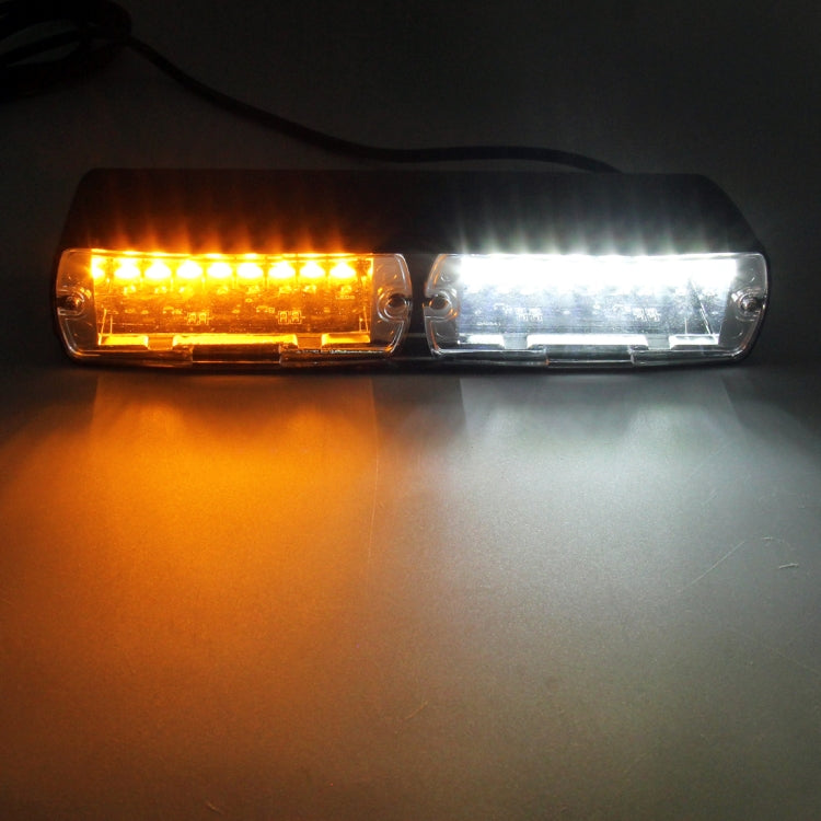 DC 12V 4.2W 16LEDs Crystal Lamp Beads Car Windshield Warning Lamp 18 Flash Patterns(Adjustable) by buy2fix