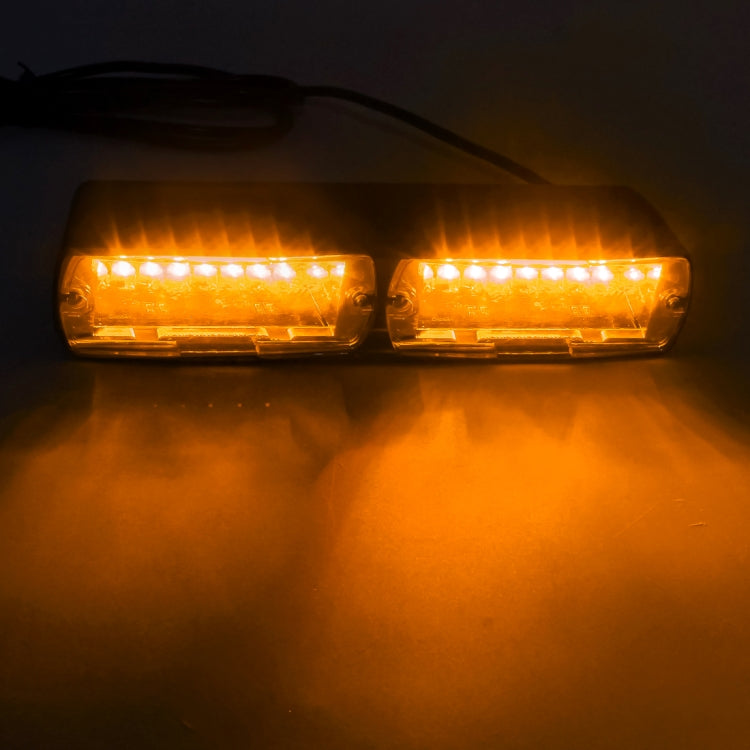 DC 12V 4.2W 16LEDs Crystal Lamp Beads Car Windshield Warning Lamp 18 Flash Patterns(Adjustable) by buy2fix