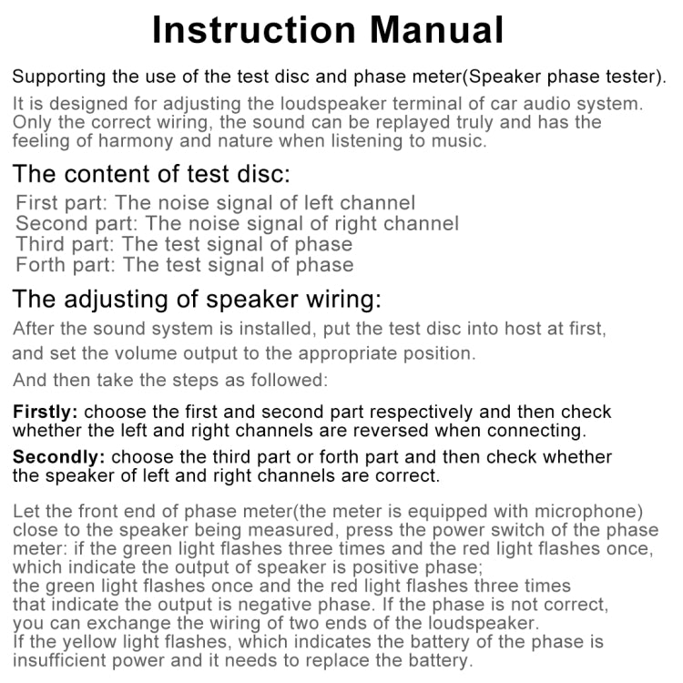 FH-168 Car Audio Speaker Polarity Tester Phase Meter by buy2fix