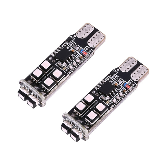 2 PCS W5W 194 T10 Multi Colors 10 SMD 3535 LED Car Clearance Light Marker Light with Remote Control, DC 12V by buy2fix