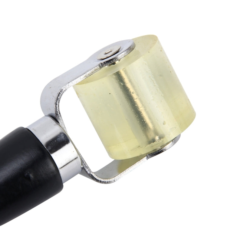 Car Auto Body Surface Window Wrapping Film Yellow Rubber Roller Scraper Sticker Tool Black with Black Wrapping Rubber Handle(Small Size) by buy2fix