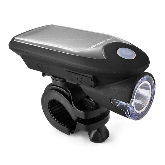 3W 240LM USB Solar Energy Motorcycle / Bicycle Front Light (Black) by buy2fix