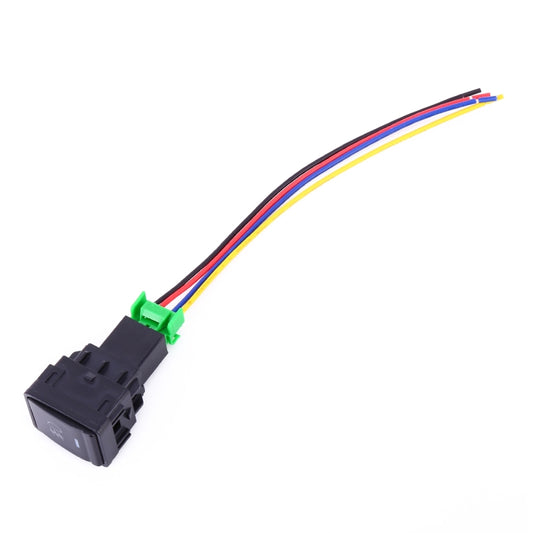 Car Fog Light 5 Pin On-Off Button Switch with Cable for Nissan Sylphy(Green Light) by buy2fix