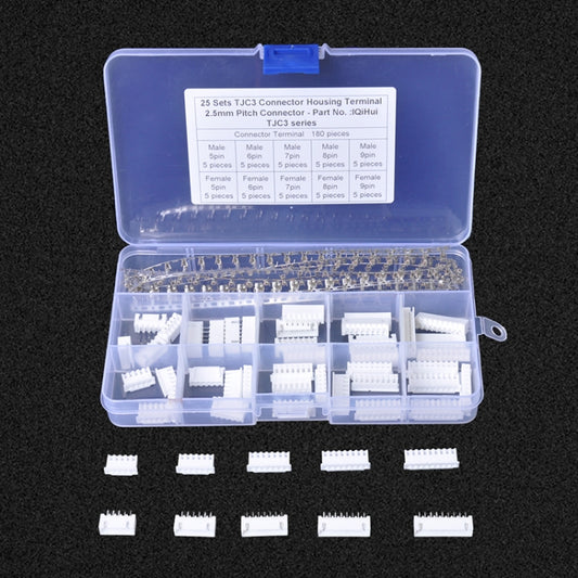 25 Sets TJC3 2.5mm XH 5P 6P 7P 8P 9Pin Male Female Housing Connector with Crimps by buy2fix