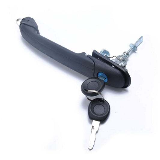 Car Front Door handle 6N0837207C, 66N0837207D + 2 Keys for Volkswagen Polo 1994-2001 / Sharan 1995-2010 / Ford Galaxy 1995-2015 / Seat Alhambra 1996-2010 by buy2fix