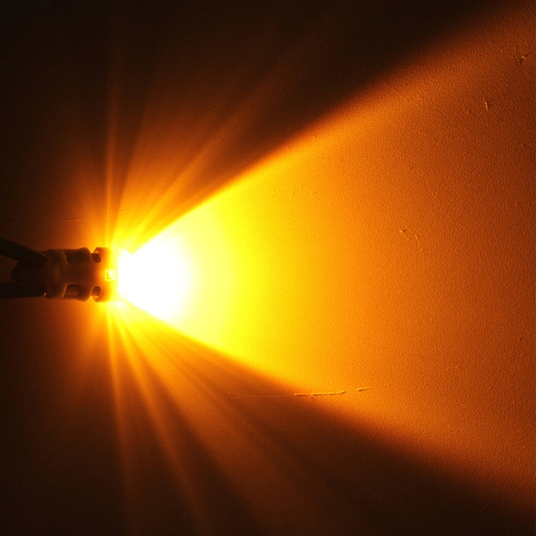 10 PCS T10 1W 50LM Car Clearance Light with SMD-3030 Lamp, DC 12V(Yellow Light) by buy2fix