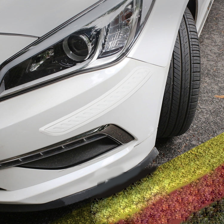 2 PCS Universal Car Auto Rubber Body Bumper Guard Protector Strip Sticker(White) by buy2fix