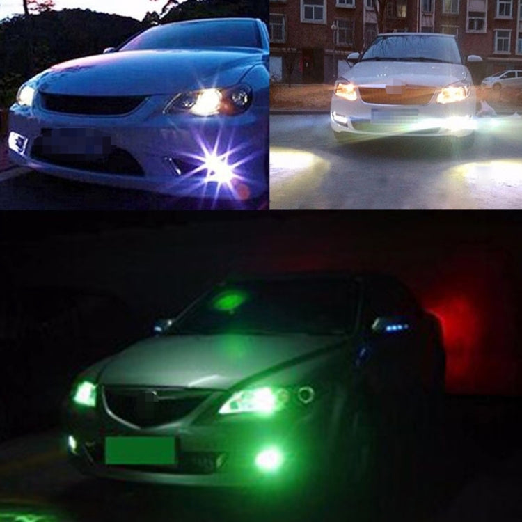 2 PCS 2W Car Auto Eagle Eyes Fog Light Turn Light with 12 SMD-4014 LED Lamps, DC 12V Cable Length: 55cm (White + Yellow Light) by buy2fix