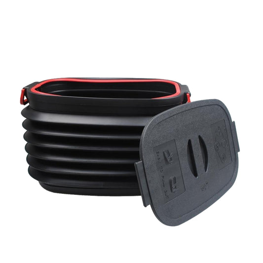 37L Car Collapsible Plastic Organizer Bin with Lid for Camping and Outdoor by buy2fix
