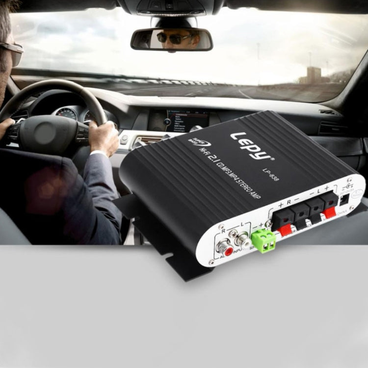 Car 2.1CH HIFI Subwoofer Amplifier Audio, Support MP3(Black) by buy2fix