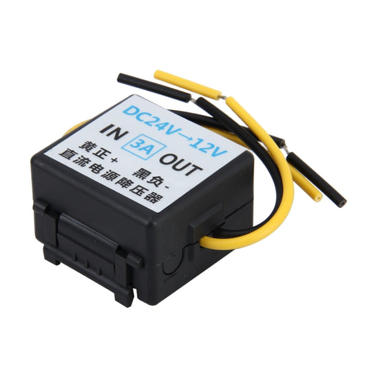DC 24V to 12V Car Power Step-down Transformer, Rated Output Current: 3A by buy2fix