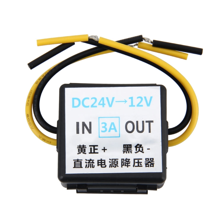 DC 24V to 12V Car Power Step-down Transformer, Rated Output Current: 3A by buy2fix