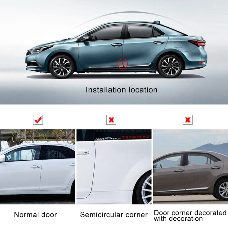 Universal Car Body Silicone Anti-collision Sticker Door corner Protector(Black) by buy2fix