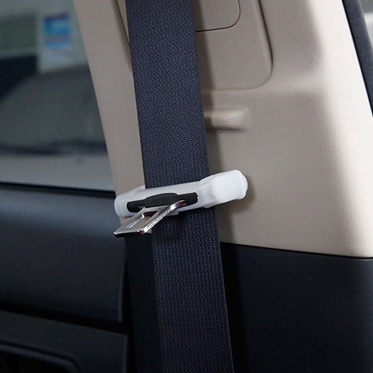 Universal Adjustable Car Seat Belt Buckle Plug Protective Cover Case(White) by buy2fix