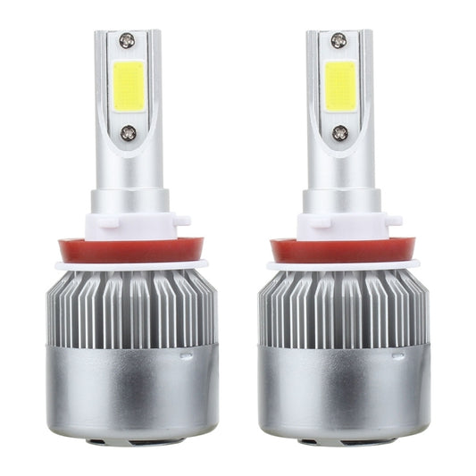 2 PCS H8/H9/H11 18W 1800 LM 6000K IP68 Casnbus Constant Current Car LED Headlight with 2 COB Lamps, DC 9-36V(White Light) by buy2fix